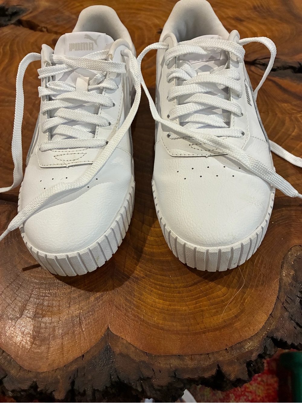 Puma Women’s White Low-Top Platform Lace-Up Sneakers